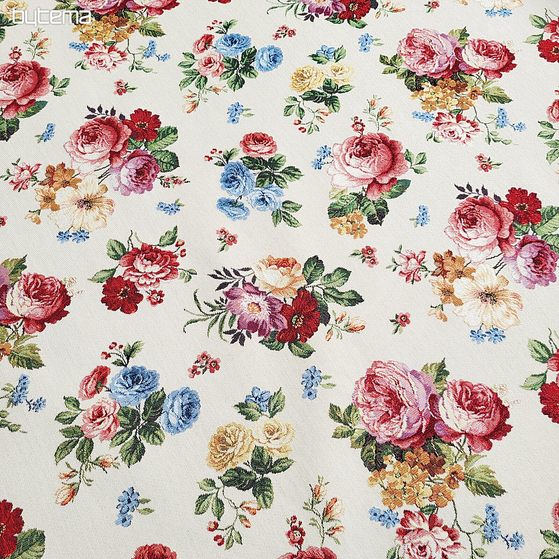 Gobelinstoff ROMANTISCHE ROSE