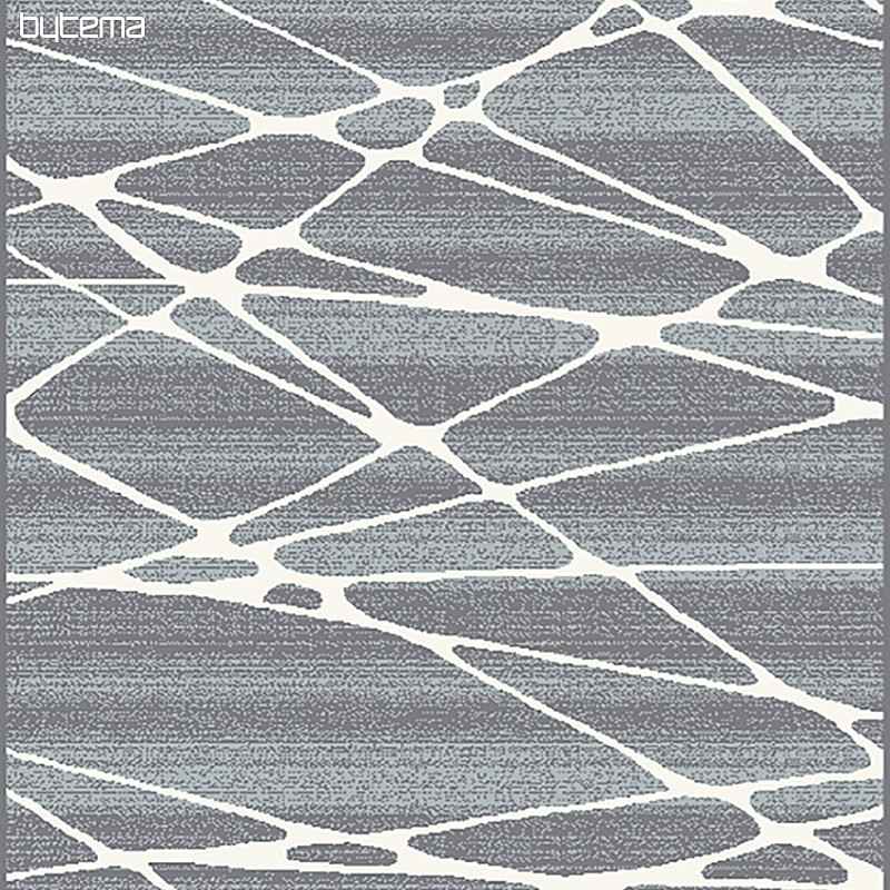 Stück Teppich BOHO geometrisch blau / weiß