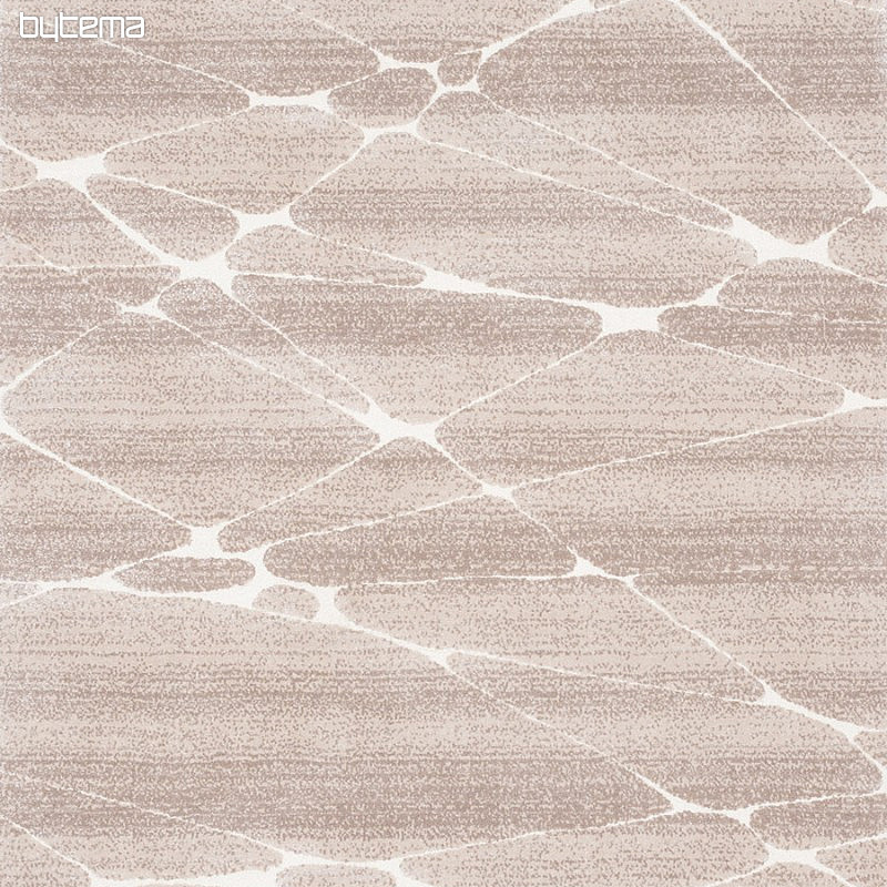 Stück Teppich BOHO geometrisch beige / weiß
