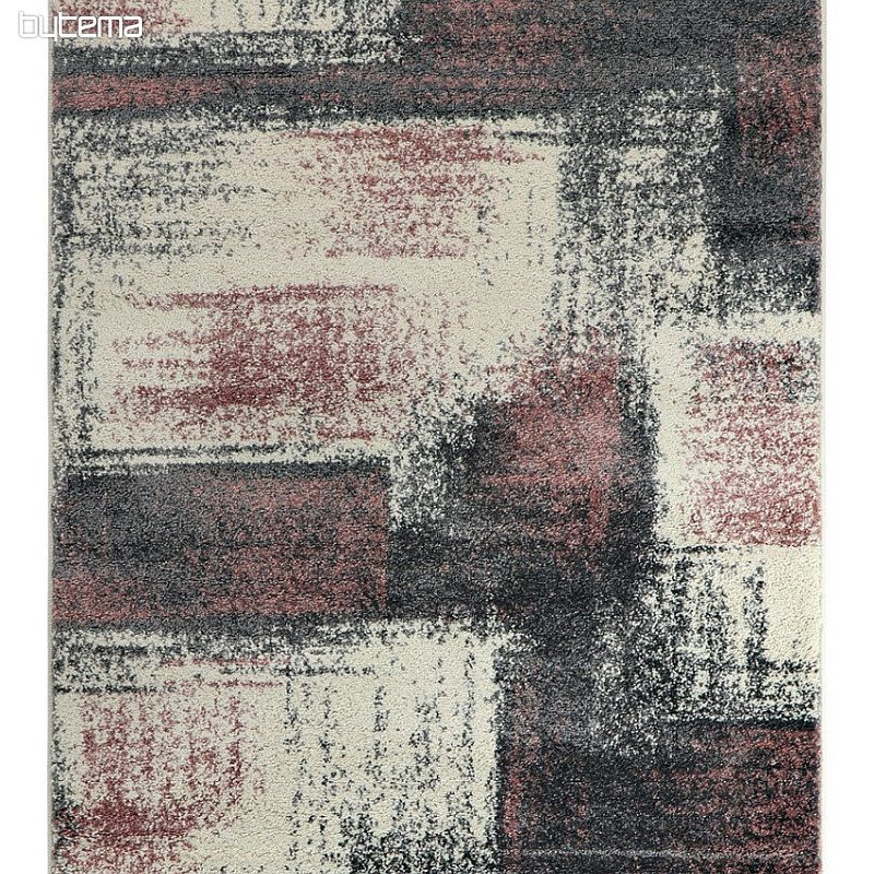 Stück Teppich DOUX Malerei Leinwand grau / pink