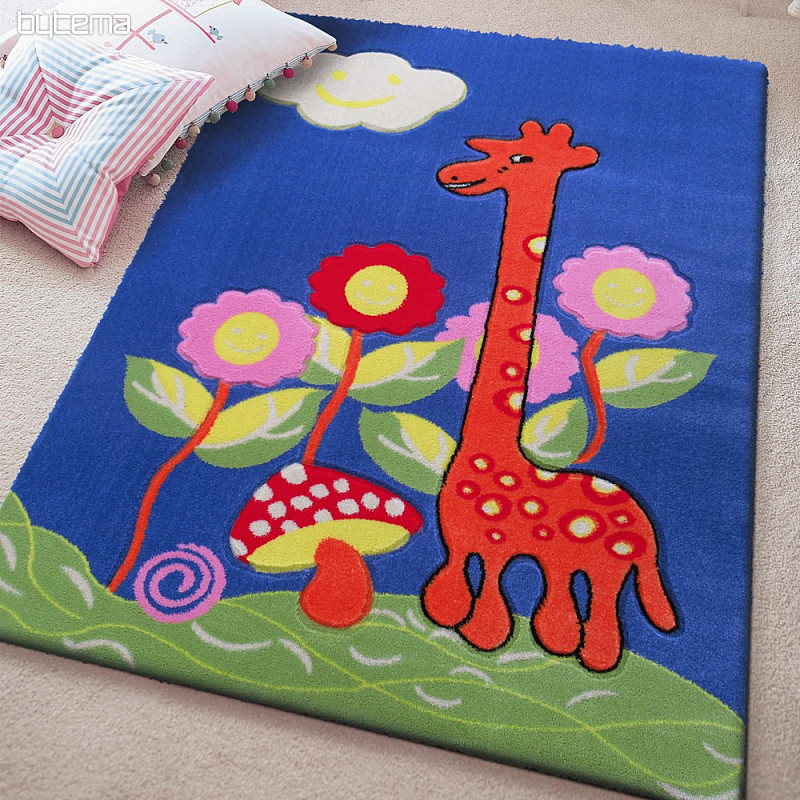 Kinderteppich KIDS GIRAFFE blau