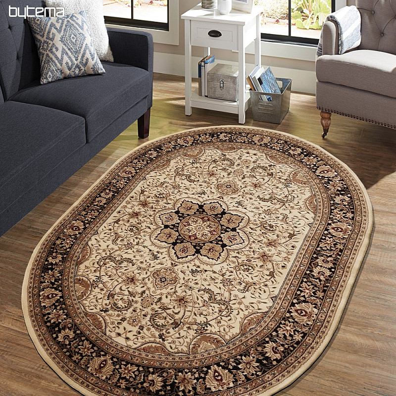 Ovaler Teppich EXKLUSIV creme