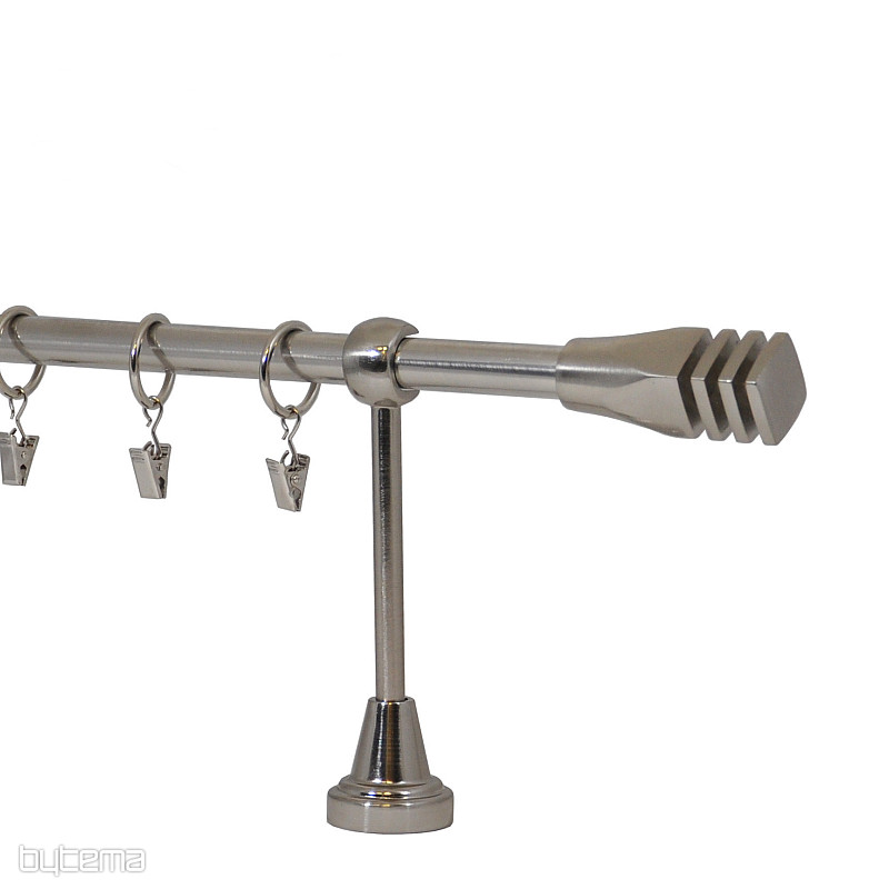 Gardinenstange VERSUS  aus Metall, einläufig. glänzend, rostfrei