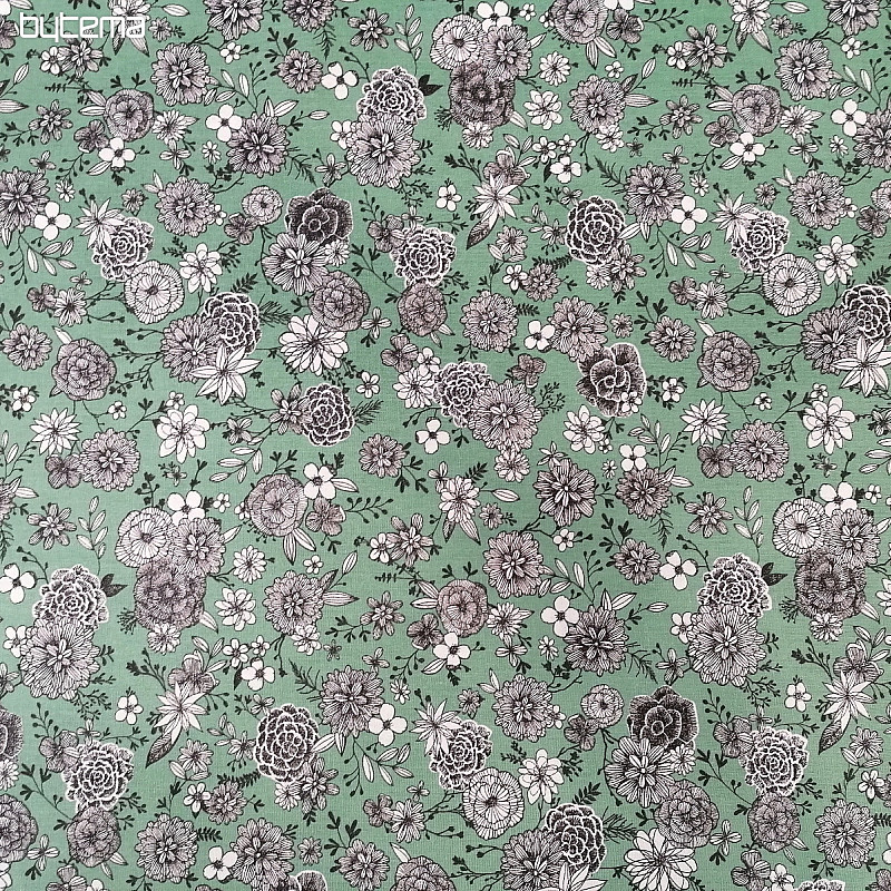 Baumwollstof BLUMEN FLORAL 3