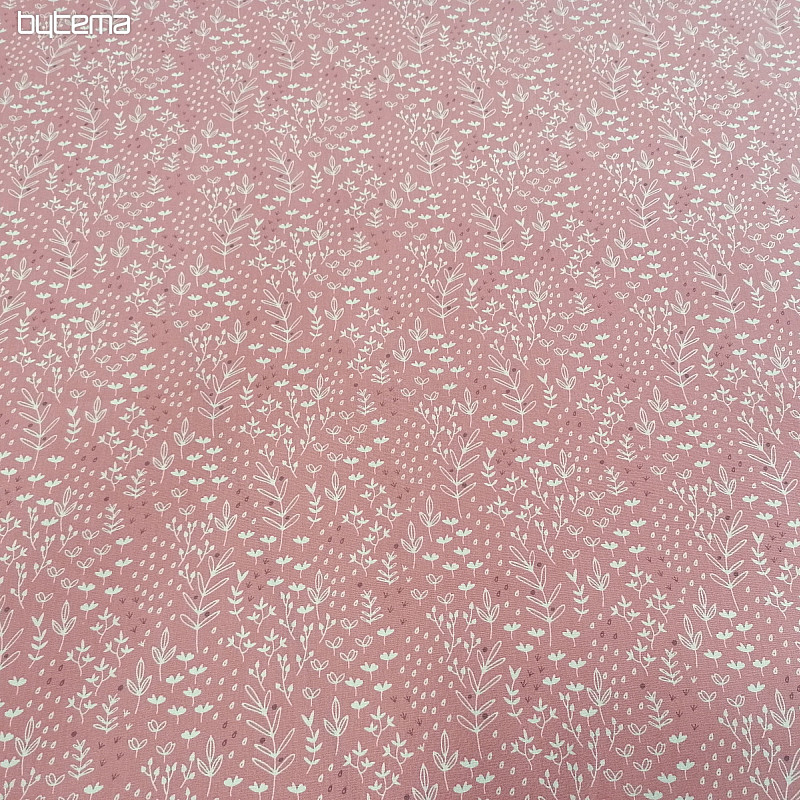 Baumwollstoff FOLVIE Blütenblätter rosa