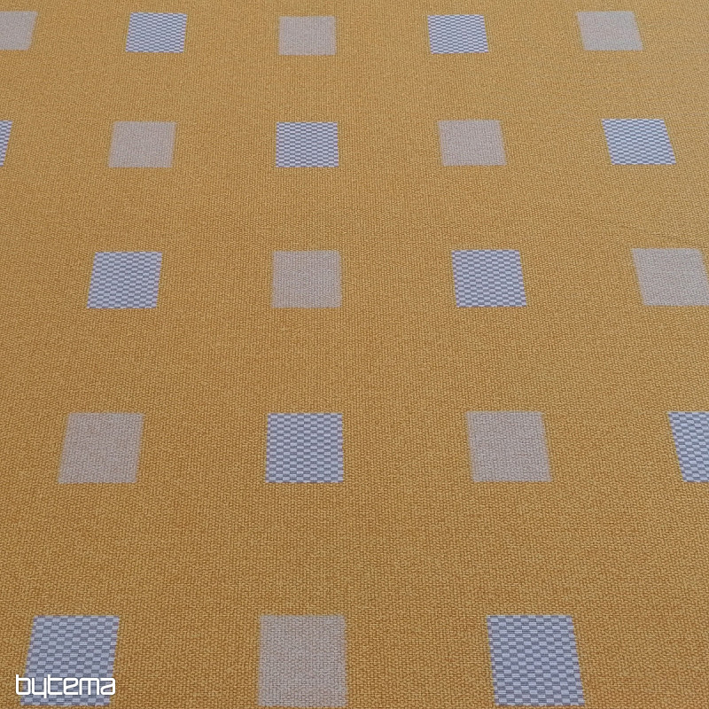 Ockerwürfel aus dekorativem Stoff