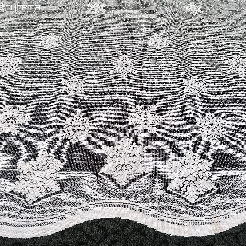 WEIHNACHTS-Jacquard-Vorhang für Buntglasfenster FLOKS II