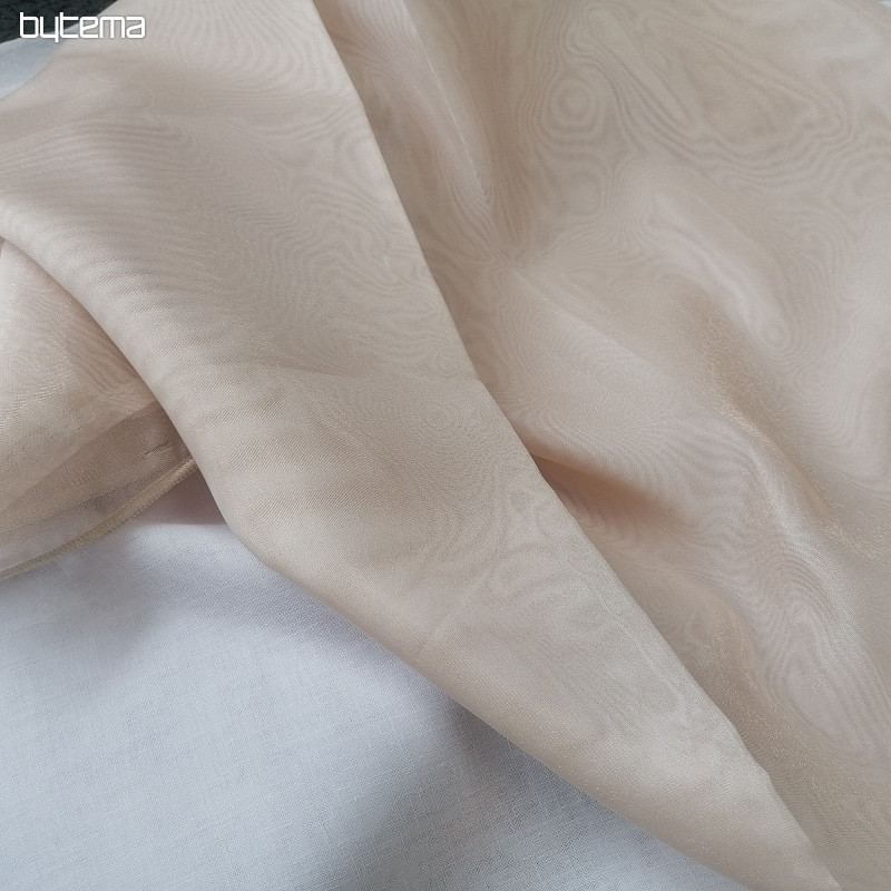 Voial Vorhang beige glänzend