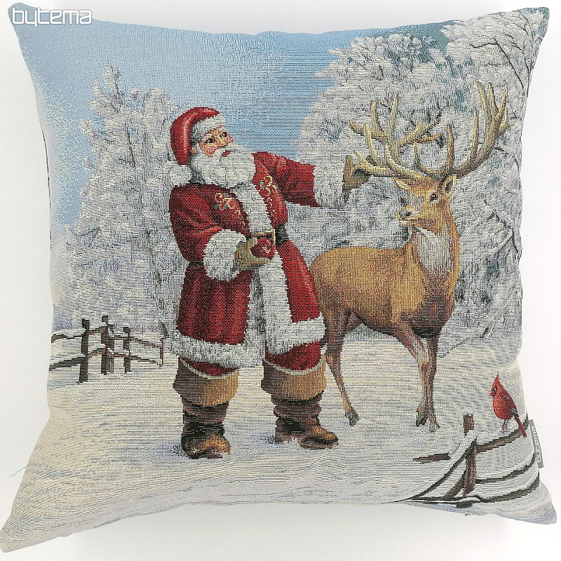 Weihnachts-Wandteppichbezug SANTA WITH REH