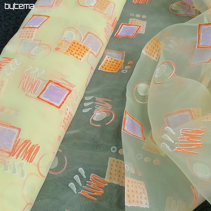 Gelber Würfelvorhang