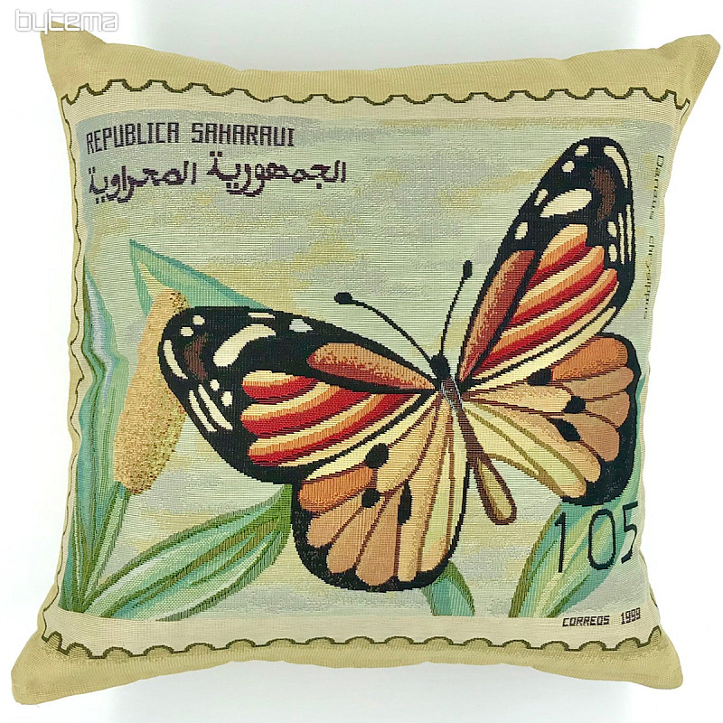 Dekorativer Kissenbezug POST STAMP BUTTERFLY