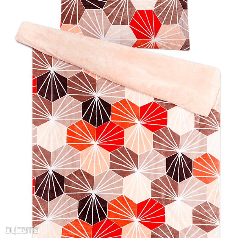 Mikroflanel-Bettwäsche aus Mikrofaser - KIKKO ROT