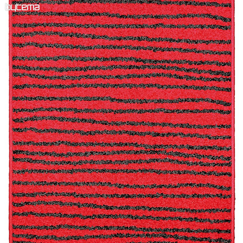 Stück Teppich LOTTO Streifen rot / schwarz