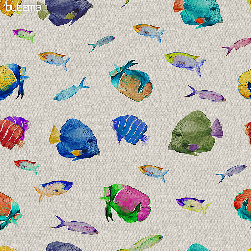 Dekorationsstoff TROPICAL FISH Digitaldruck