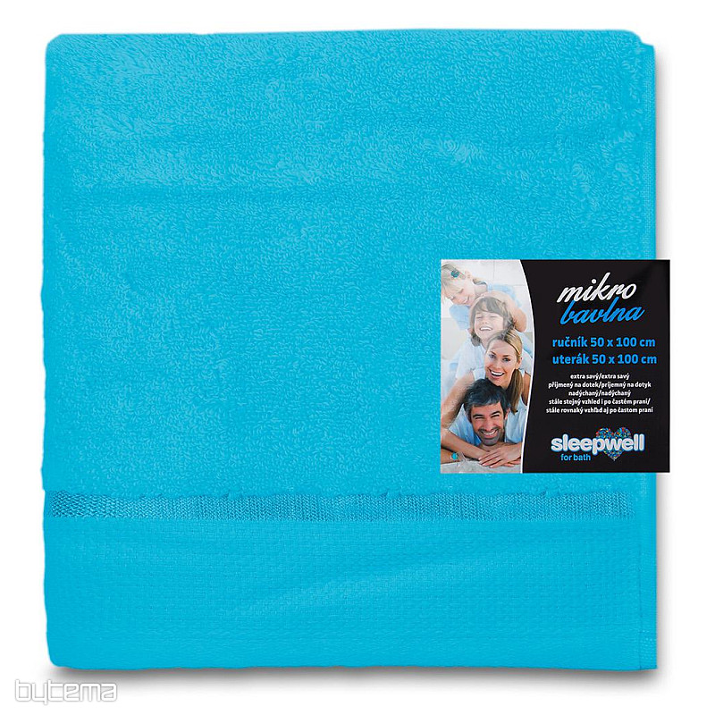Handtuch und Badetuch MICRO TURQUOISE