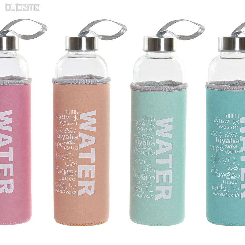 Glasflasche mit Neoprenhülle 600 ml
