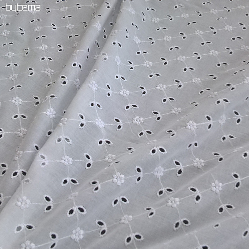 Bestickte Gardine Madeira 665 weiss
