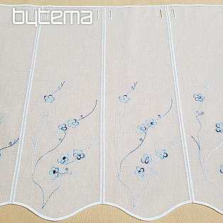 Buntglasvorhang BLAUE STICKEREI