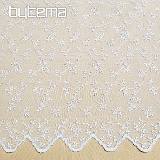 Luxuriöser bestickter Vorhang TINY WHITE Twig