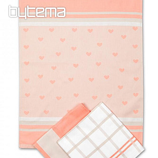 Extra saugfähige Jacquard-Handtücher LACHSHERZEN