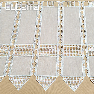 Luxuriöser bestickter Vorhang GERSTER auf Buntglas 11756/030/0010 creme