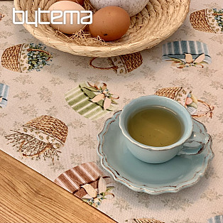 Tischdecke und Schal SPRING CUPS