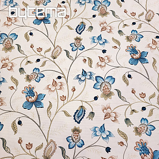 Dekorationsstoff DAKOTA BLUE KLEINE BLUMEN