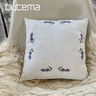 Bestickter Dekobezug LAVENDEL