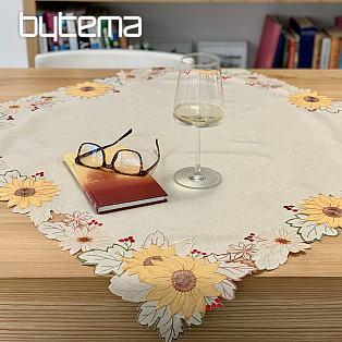Bestickte Tischdecke SONNENBLUME