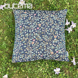 Gobelin-Kissenbezug TREE OF HAPPINESS allover BLAU
