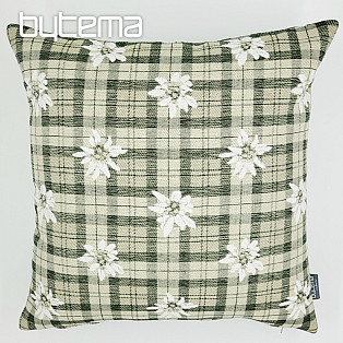Dekorativer Kissenbezug BLUMEN UND DIAMANTEN grün