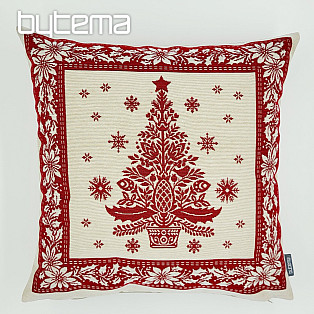 Weihnachts-Gobelinbezug FOLK CHRISTMAS 3 rot