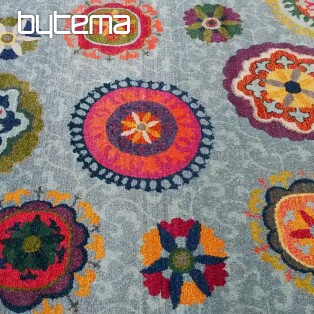 Teppich MANDALA grau/blau