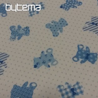 Baumwollstoff BABY TEDDY blau