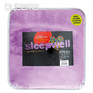 Bettlaken aus Mikroflanell 180 x 200 SLEEP WELL LILA