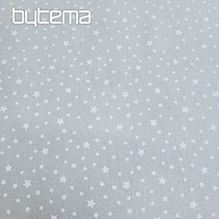 Baumwollstoff STARS grau