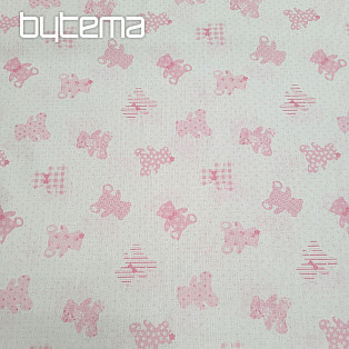 Baumwollstoff BABY TEDDY rose