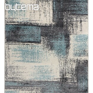 Stück Teppich DOUX Malerei Leinwand grau / blau