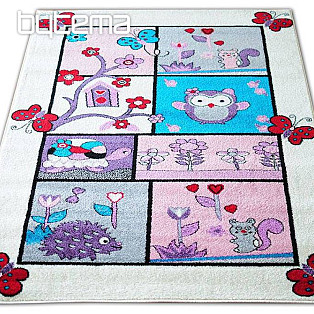 Kinderteppich TIERE creme