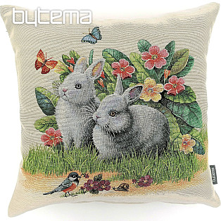 Gobelin-Kissenbezug RUNNIES IN THE GRASS