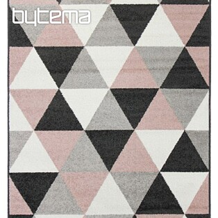 Stück Teppich LOTTO Dreiecke schwarz / pink