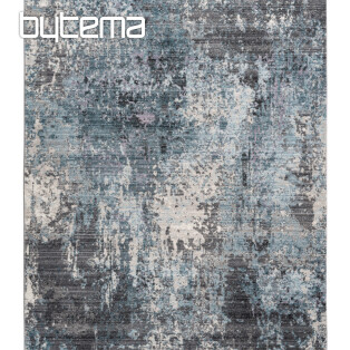 Moderner Teppich MEDELLIN 400 silber / blau