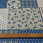 Baumwollstoff PATCHWORK blau