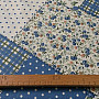 Baumwollstoff PATCHWORK blau