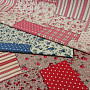 Baumwollstoff PATCHWORK blau