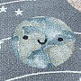 Luxuriöser Kinderteppich FUNNY space grey