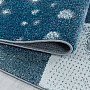 Luxuriöser Kinderteppich FUNNY blauer Pinguin