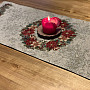 Weihnachtliche Gobelin-Tischdecken und Schals. WEIHNACHTS-ROSENWAL-KRANZ