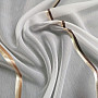 Luxus-Voile-Vorhang Streifen braun-gold