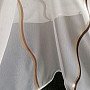 Luxus-Voile-Vorhang Streifen braun-gold